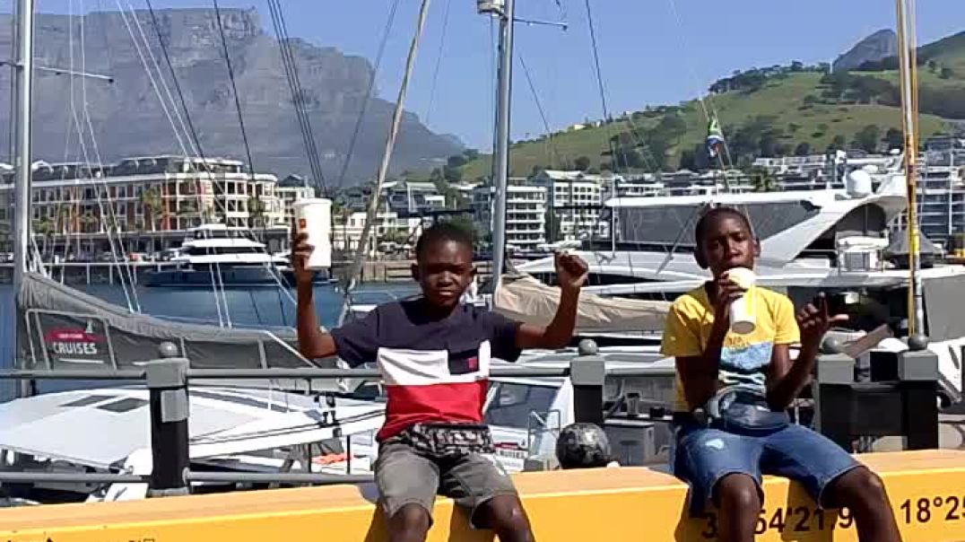 Enjoying Ice Cream at V&A Waterfront Cape Town South Africa